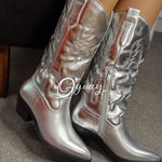 Botas Vaqueras Plateadas