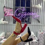 Sandalias KIM de Punta en Charol en ROJO