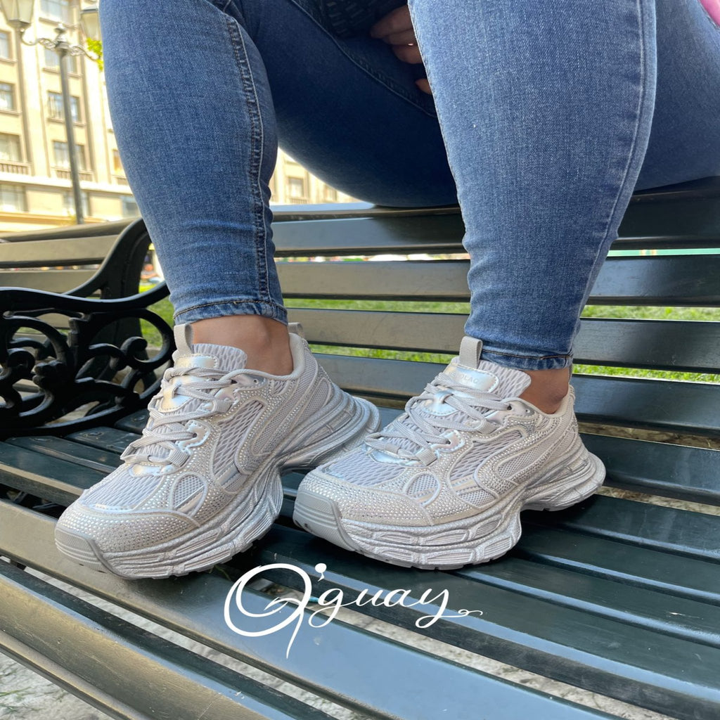 Deportivos Estilo Balenciaga en PLATEADO