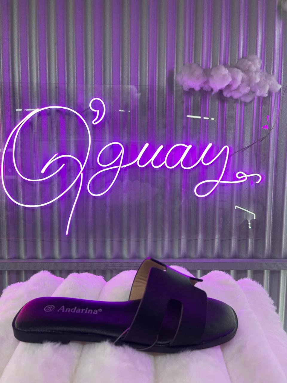 Chalas Estilo Hermes en NEGRO