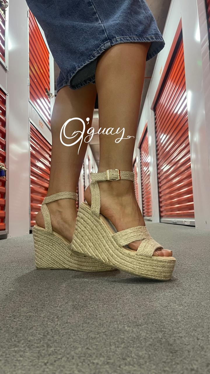 Cuñas Corridas TEJIDAS EN BEIGE