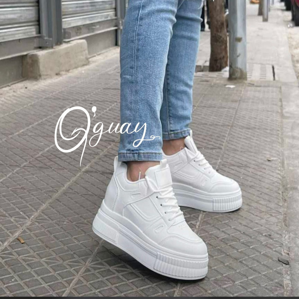 DEPORTIVO Con CORTE ALTO EN BLANCO