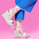 Cuñas CORRIDAS DE FIQUE EN COLOR NUDE