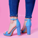 Sandalias de jeans con Tacon