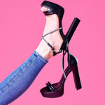 Sandalias con Brillos en NEGRO