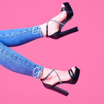 Sandalias con Brillos en NEGRO