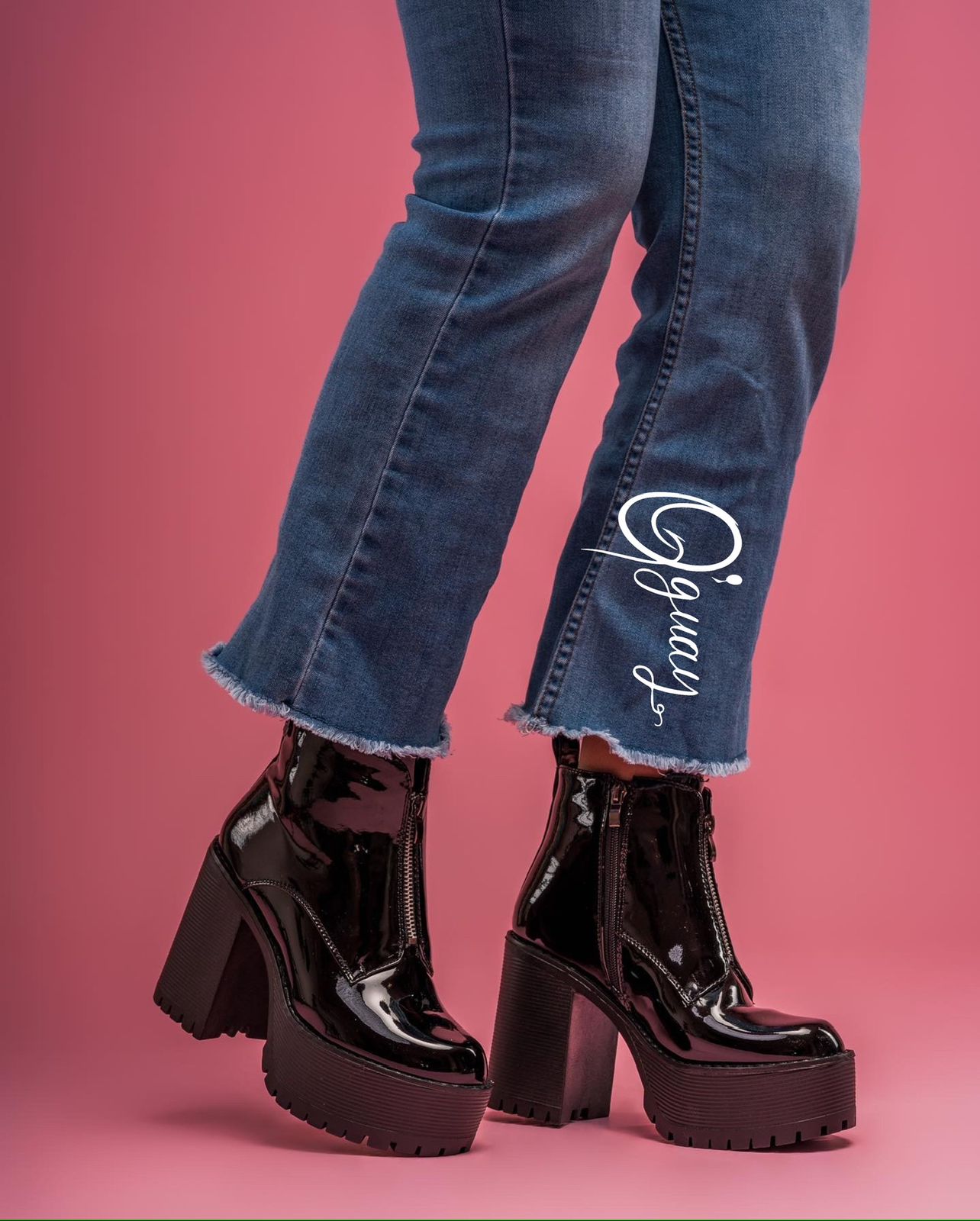 Botines De Charol con cierre