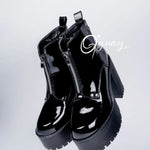 Botines De Charol con cierre