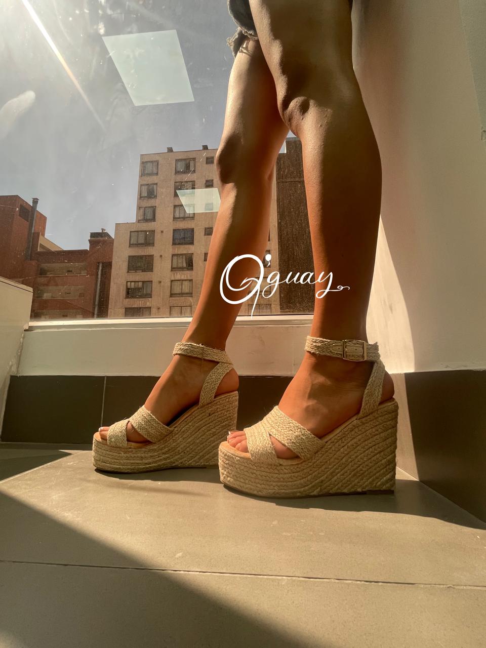 Cuñas Corridas TEJIDAS EN BEIGE