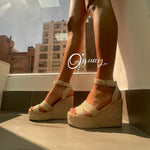 Cuñas Corridas TEJIDAS EN BEIGE