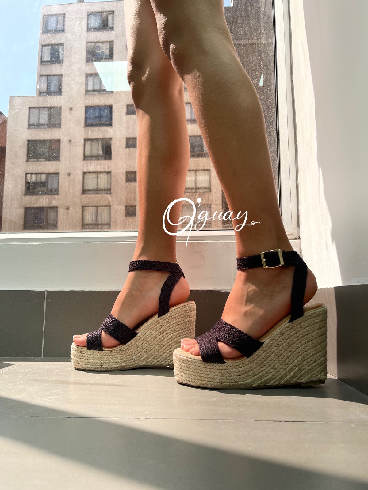 Cuñas Corridas Tejidas EN Negro